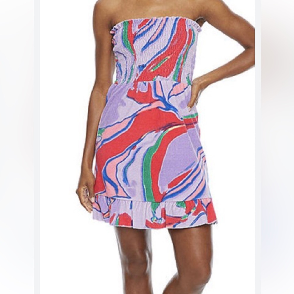 Juicy Couture Purple Multicolor Smocked Mini Skirt